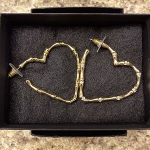 Lilly Pulitzer bamboo heart shaped earrings